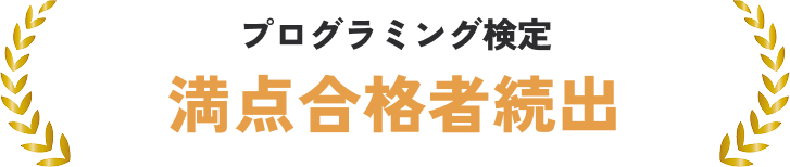 プログラミング検定満点合格者続出